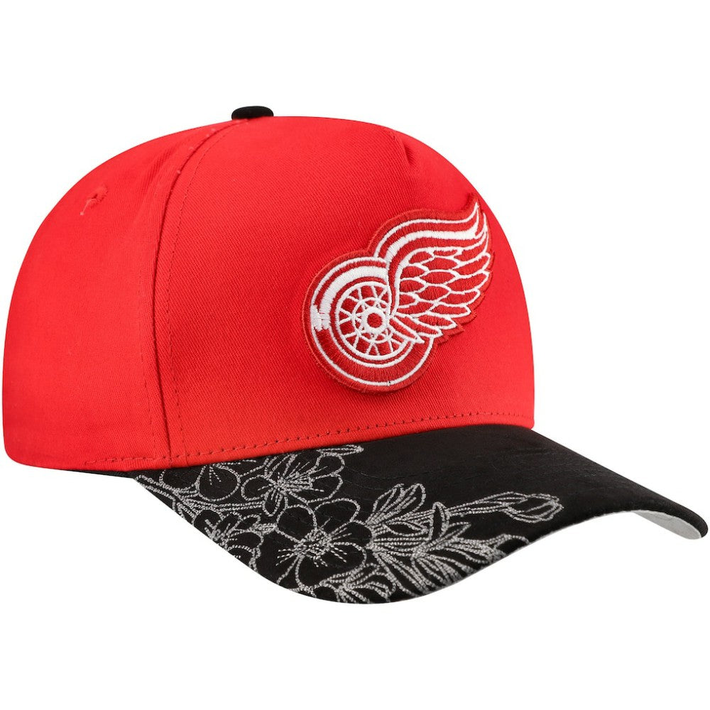 NHL Detroit Red Wings Mitchell & Ness May Flowers Pro Crown Adjustable Hat