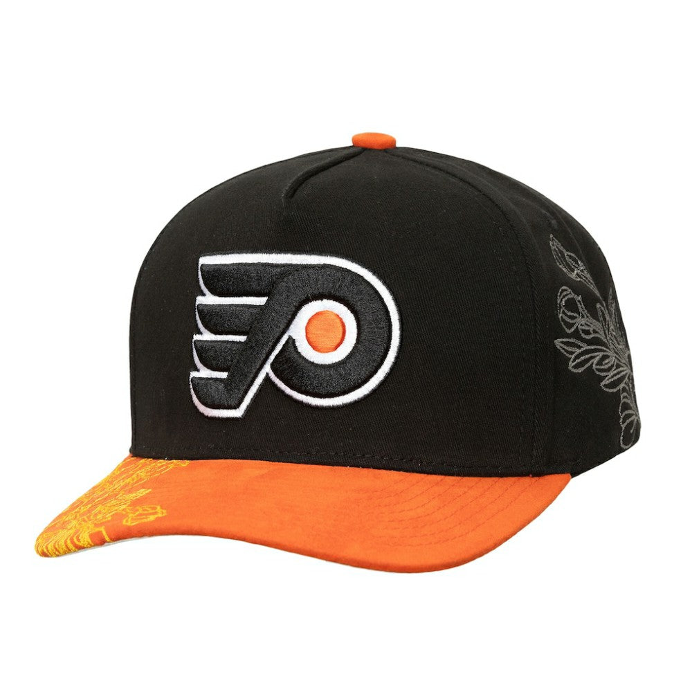 NHL Philadelphia Flyers Mitchell & Ness May Flowers Pro Crown Adjustable Hat