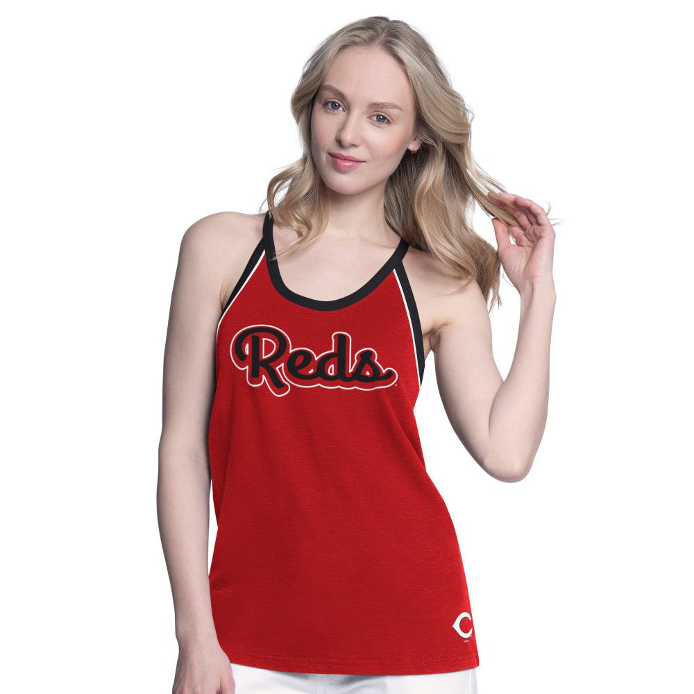 Red Cincinnati Reds G-III 4Her by Carl Banks Women's Curveball Racerback Tank Top
