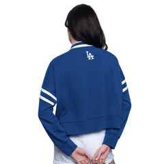Royal Los Angeles Dodgers Starter Women's Power Play Cropped Pullover Sweatshirt