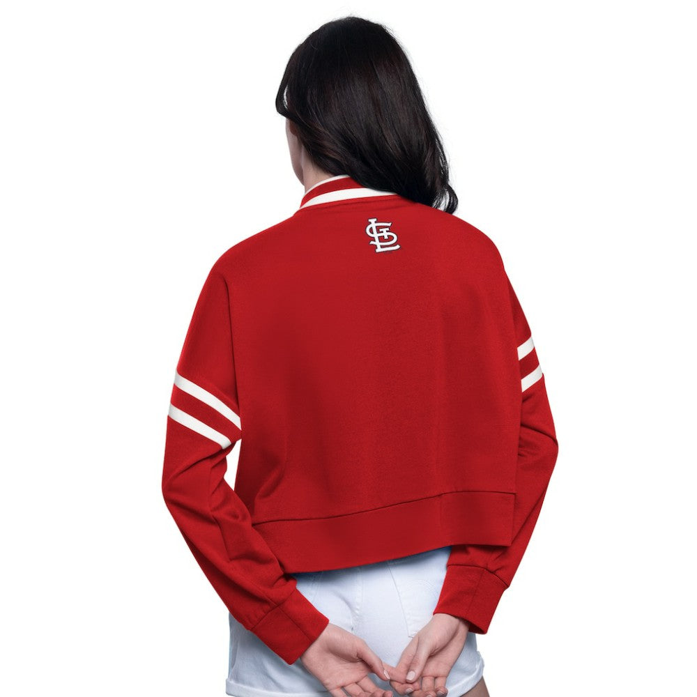 Red St. Louis Cardinals Starter Women's Power Play Cropped Pullover Sweatshirt