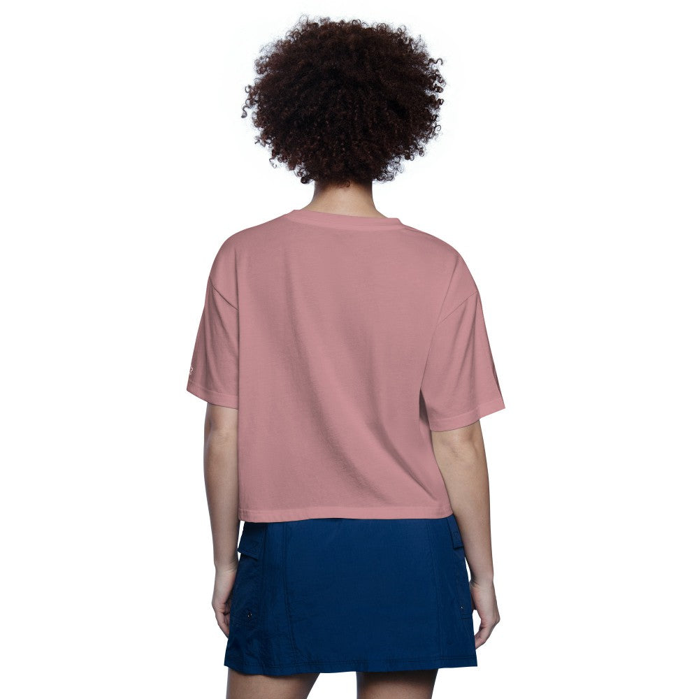 Pink Houston Astros Starter Women's Play the Ball Boxy Cropped T-Shirt
