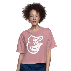 Pink Baltimore Orioles Starter Women's Play the Ball Boxy Cropped T-Shirt