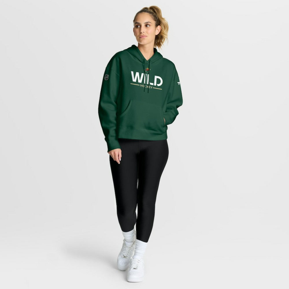 NHL Minnesota Wild Fanatics Women's Authentic Pro Primary Pullover Hoodie