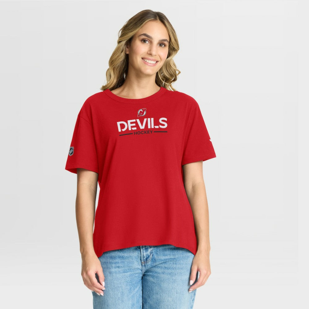 NHL New Jersey Devils Fanatics Women's Authentic Pro Primary T-Shirt