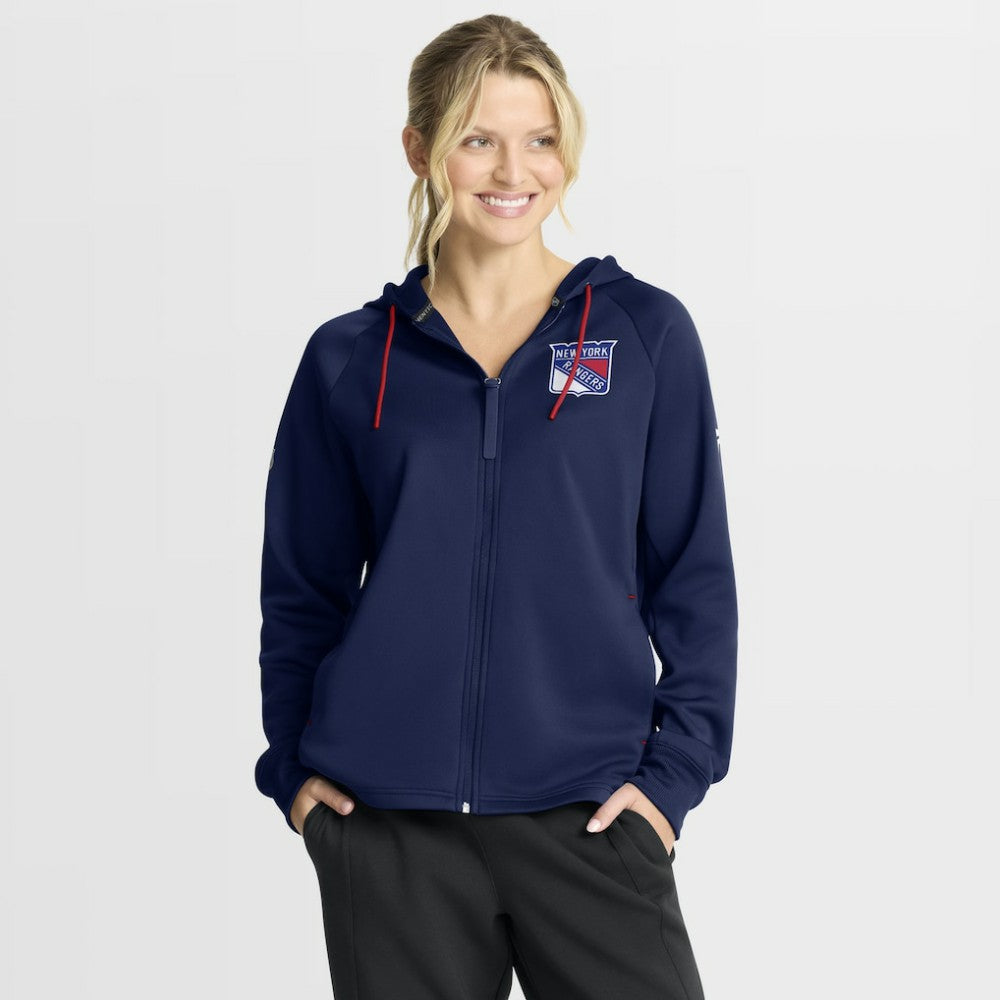 NHL New York Rangers Fanatics Women's Authentic Pro Rink Raglan Full-Zip Hoodie