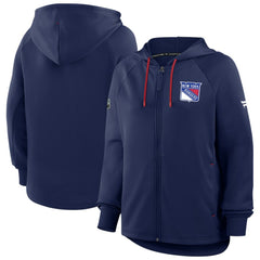 NHL New York Rangers Fanatics Women's Authentic Pro Rink Raglan Full-Zip Hoodie