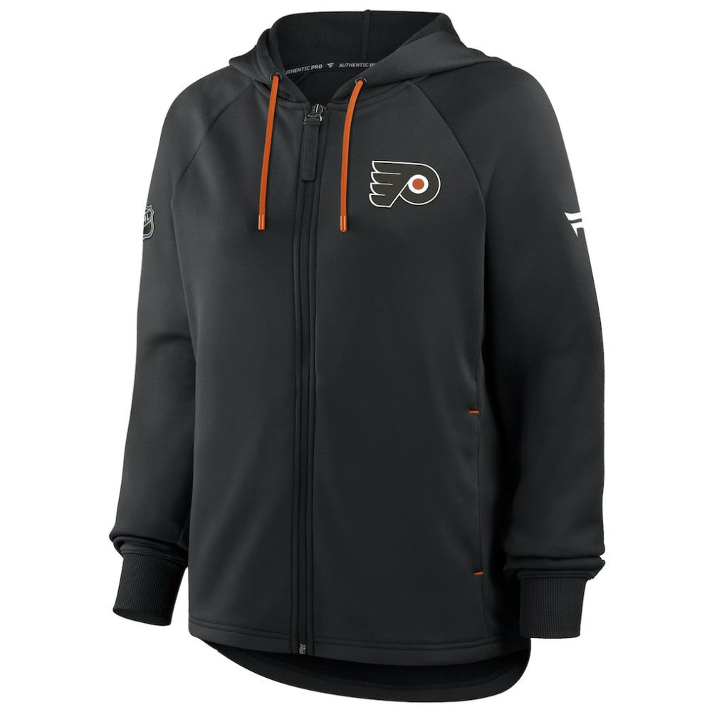 NHL Philadelphia Flyers Fanatics Women's Authentic Pro Rink Raglan Full-Zip Hoodie