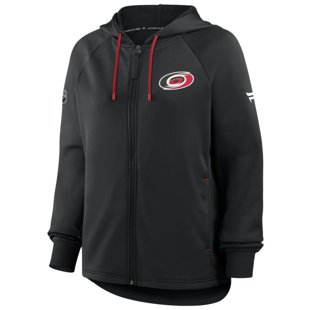 NHL Carolina Hurricanes Fanatics Women's Authentic Pro Rink Raglan Full-Zip Hoodie