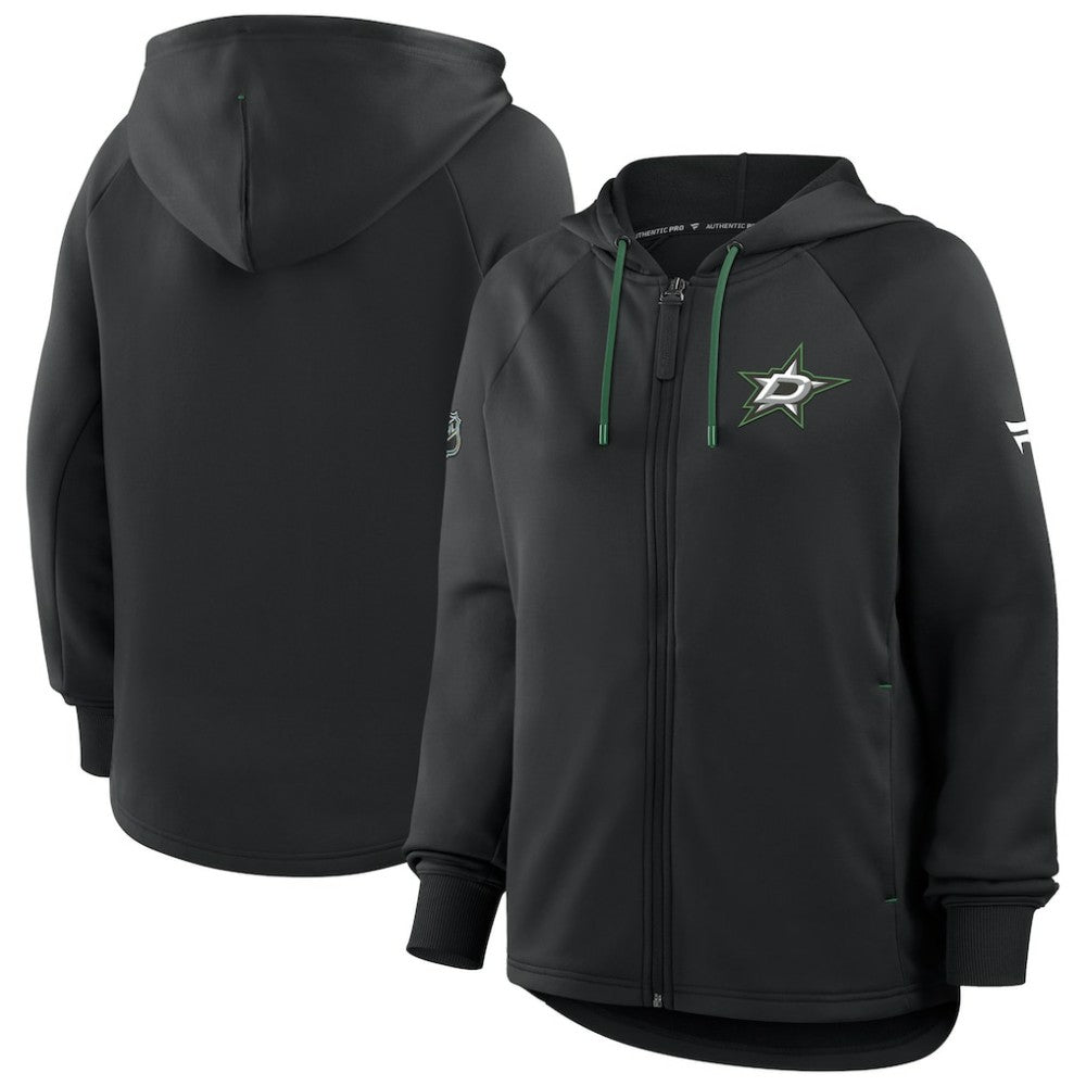 NHL Dallas Stars Fanatics Women's Authentic Pro Rink Raglan Full-Zip Hoodie
