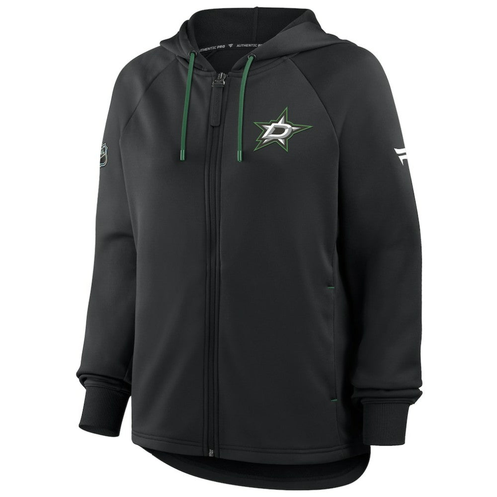 NHL Dallas Stars Fanatics Women's Authentic Pro Rink Raglan Full-Zip Hoodie