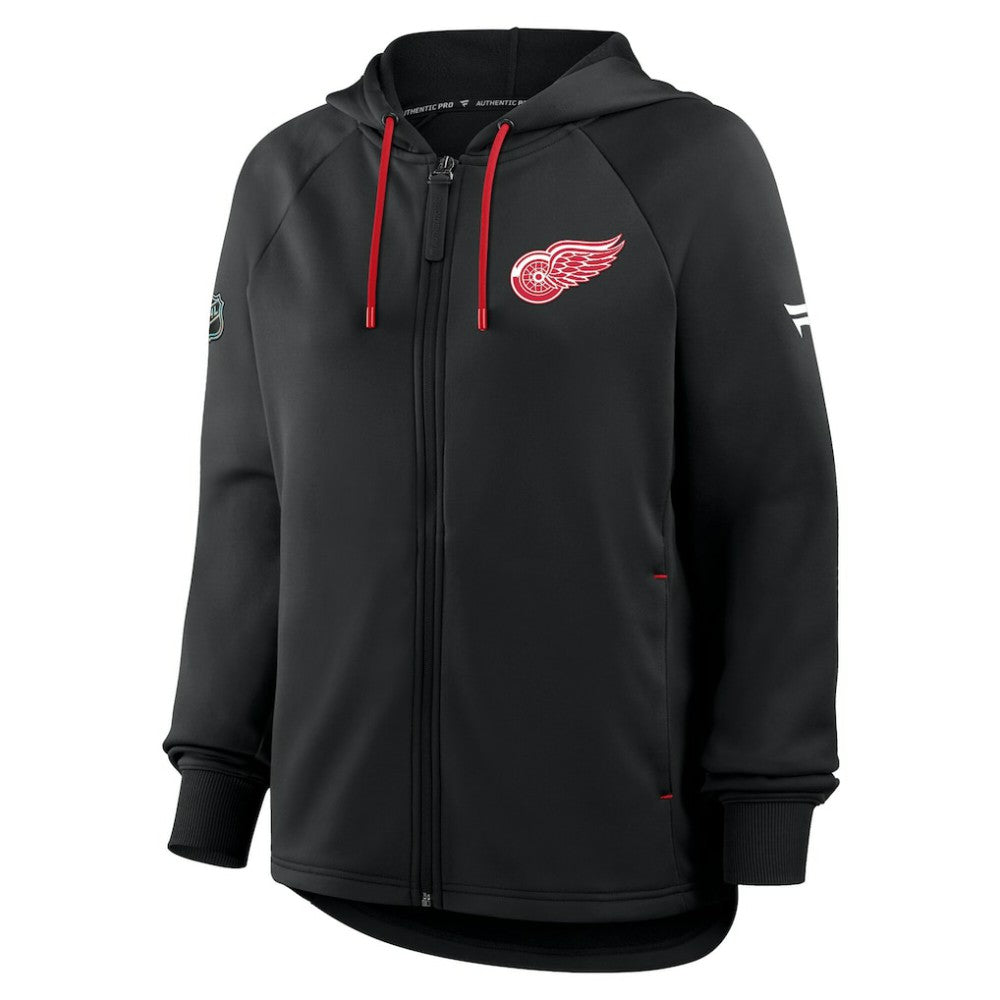 NHL Detroit Red Wings Fanatics Women's Authentic Pro Rink Raglan Full-Zip Hoodie