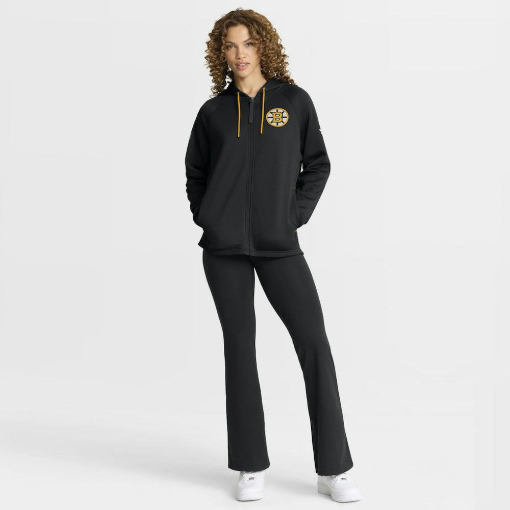 NHL Boston Bruins Fanatics Women's Authentic Pro Rink Raglan Full-Zip Hoodie