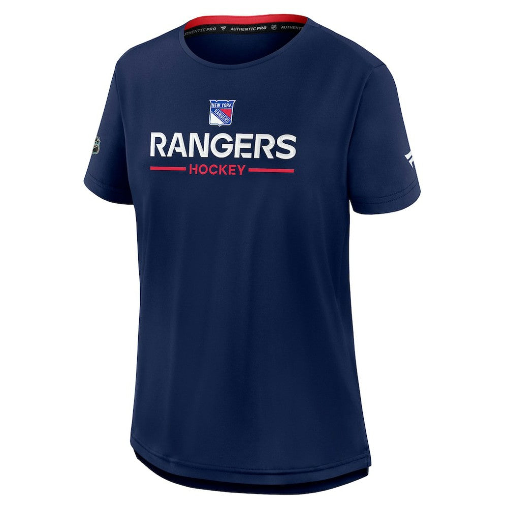 NHL New York Rangers Fanatics Women's Authentic Pro Rink Tech T-Shirt