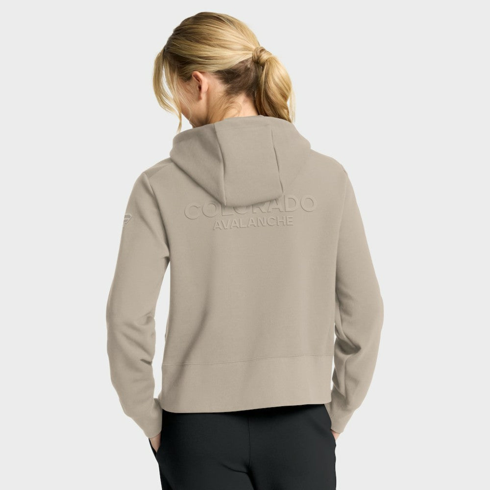 NHL Colorado Avalanche Fanatics Women's Authentic Pro Road Tri-Blend Quarter-Zip Hoodie