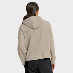 NHL Minnesota Wild Fanatics Women's Authentic Pro Road Tri-Blend Quarter-Zip Hoodie