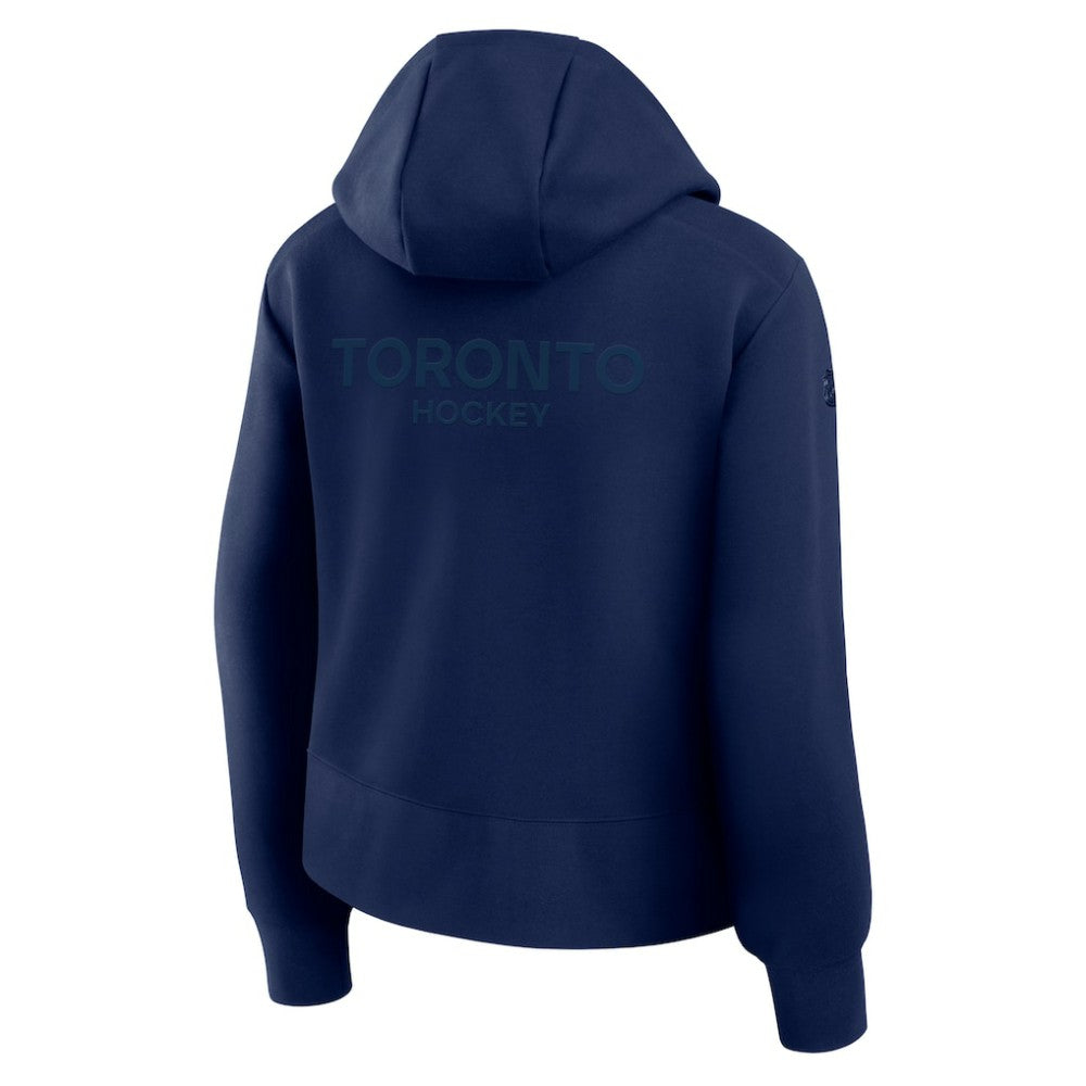 NHL Toronto Maple Leafs Fanatics Women's Authentic Pro Road Tri-Blend Quarter-Zip Hoodie
