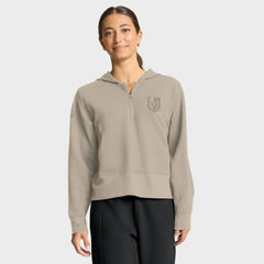 NHL Vegas Golden Knights Fanatics Women's Authentic Pro Road Tri-Blend Quarter-Zip Hoodie