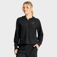 NHL Pittsburgh Penguins Fanatics Women's Authentic Pro Road Tri-Blend Quarter-Zip Hoodie