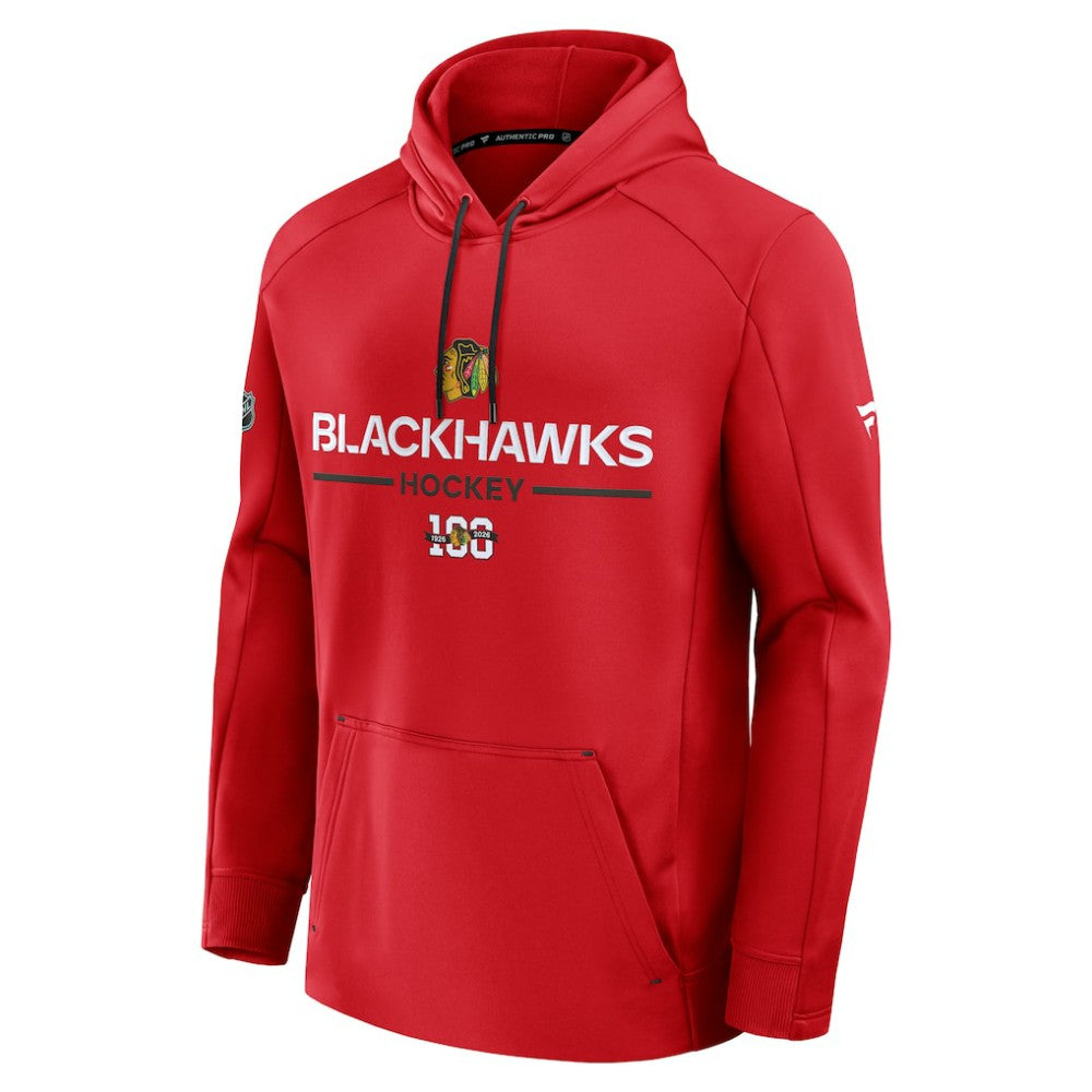 NHL Chicago Blackhawks Fanatics Authentic Pro Centennial Rink Hoodie - Red