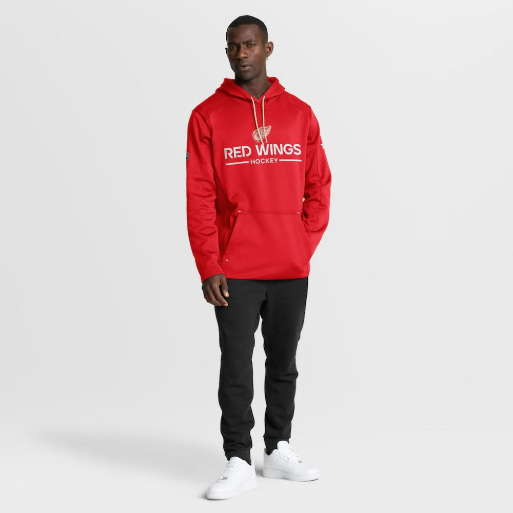 NHL Detroit Red Wings Fanatics Authentic Pro Centennial Rink Hoodie - Red