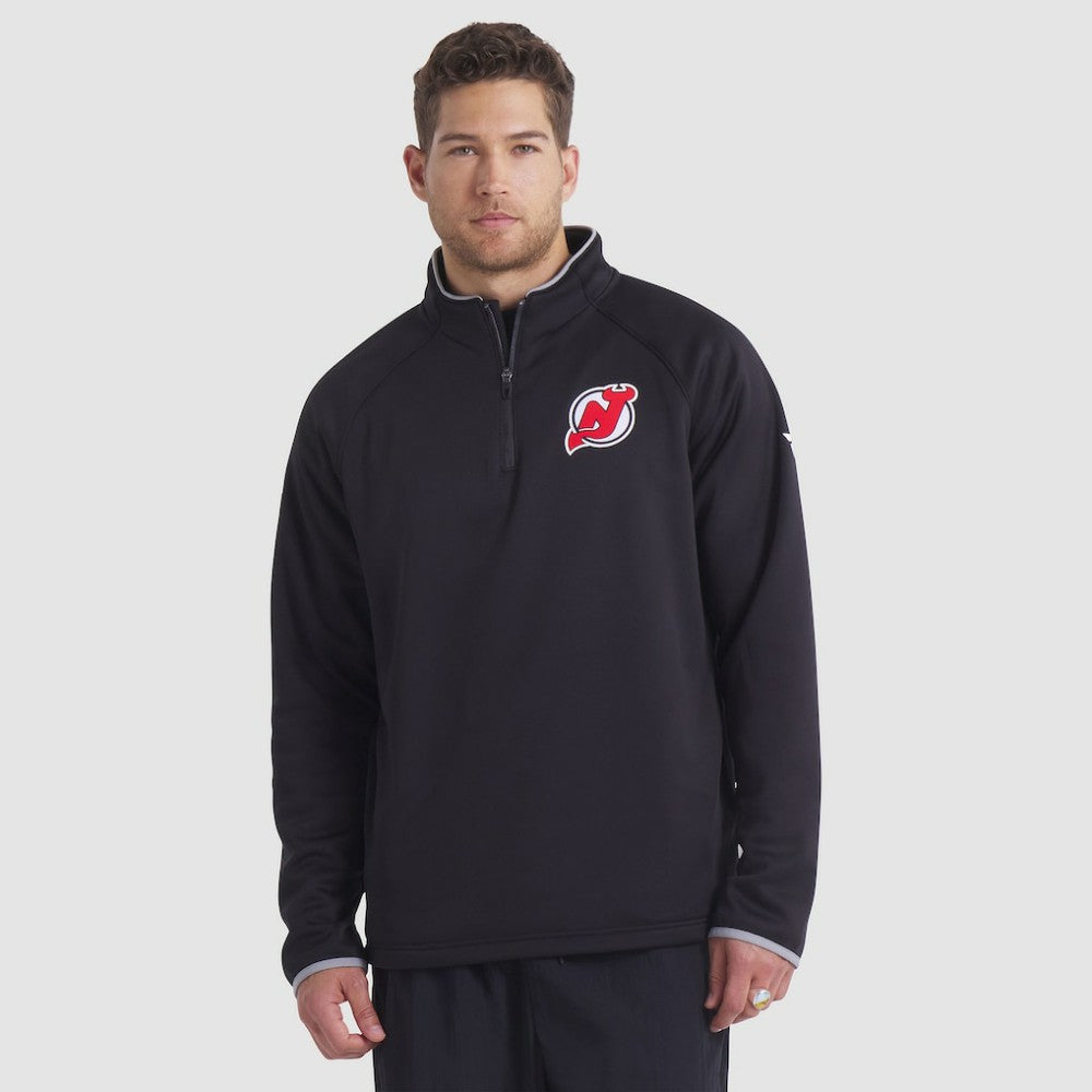 NHL New Jersey Devils Fanatics Authentic Pro Rink Raglan Quarter-Zip Pullover