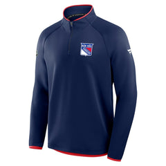 NHL New York Rangers Fanatics Authentic Pro Rink Raglan Quarter-Zip Pullover