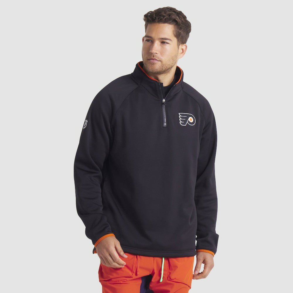 NHL Philadelphia Flyers Fanatics Authentic Pro Rink Raglan Quarter-Zip Pullover