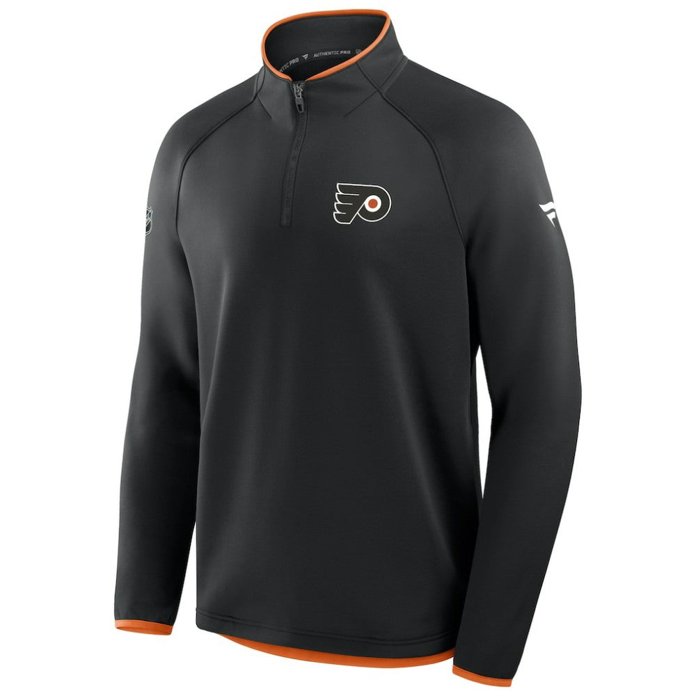 NHL Philadelphia Flyers Fanatics Authentic Pro Rink Raglan Quarter-Zip Pullover