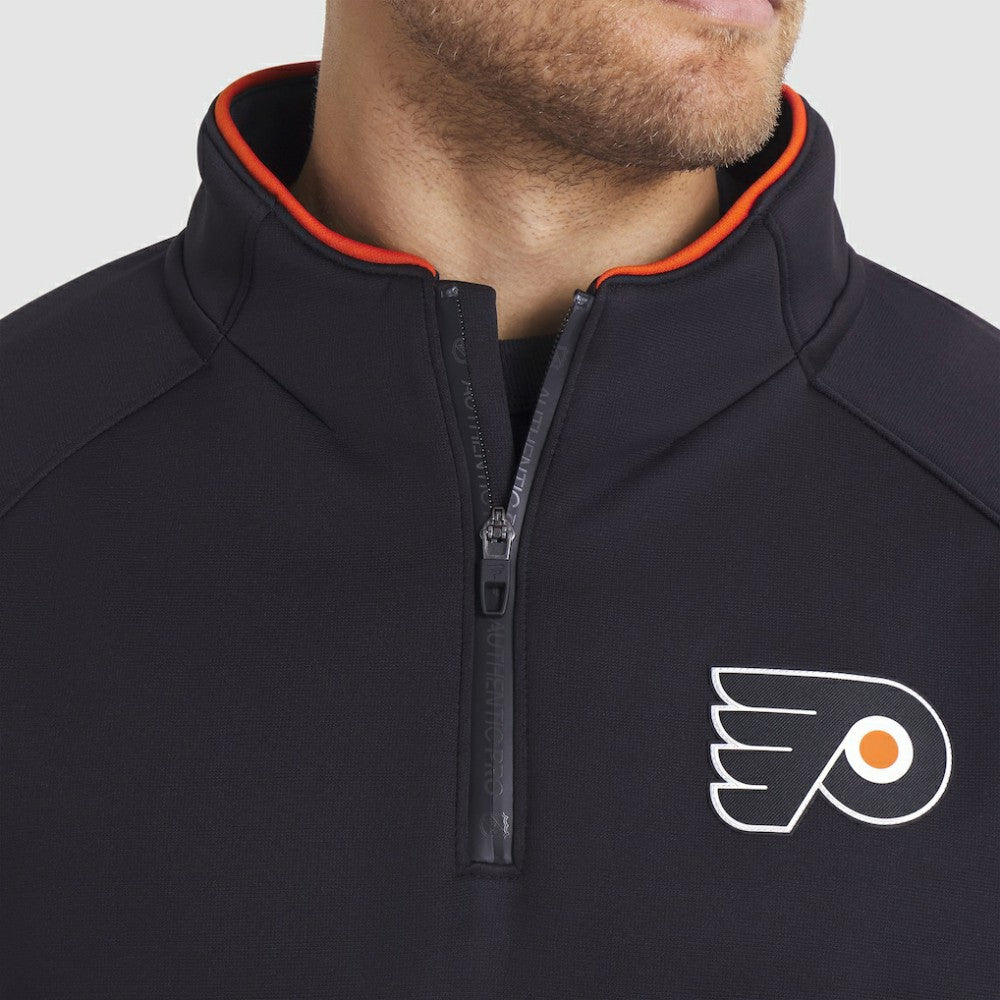 NHL Philadelphia Flyers Fanatics Authentic Pro Rink Raglan Quarter-Zip Pullover