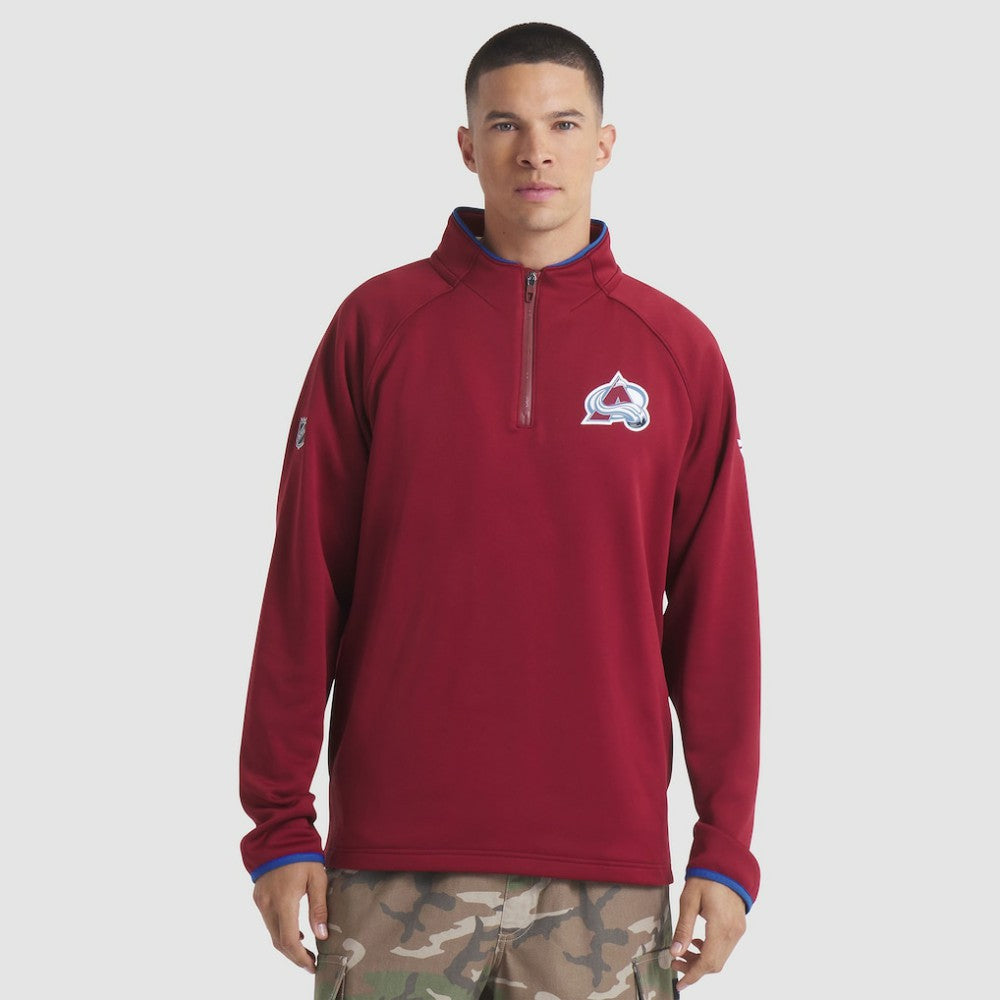 NHL Colorado Avalanche Fanatics Authentic Pro Rink Raglan Quarter-Zip Pullover