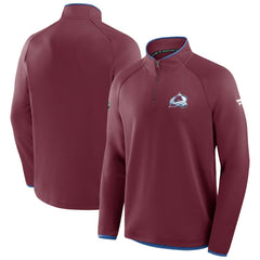 NHL Colorado Avalanche Fanatics Authentic Pro Rink Raglan Quarter-Zip Pullover