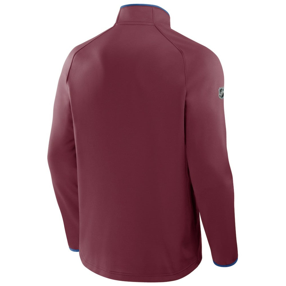 NHL Colorado Avalanche Fanatics Authentic Pro Rink Raglan Quarter-Zip Pullover