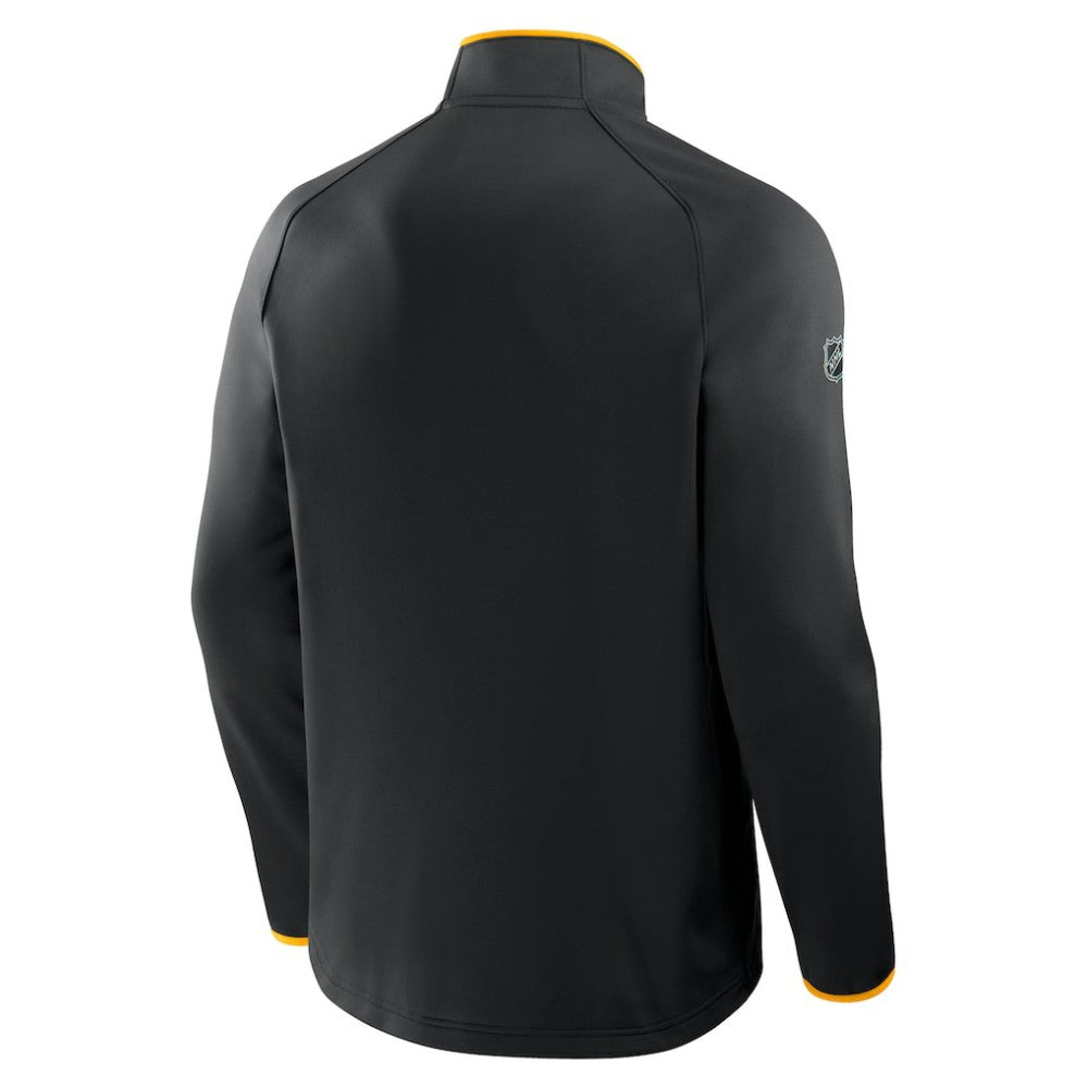 NHL Boston Bruins Fanatics Authentic Pro Rink Raglan Quarter-Zip Pullover