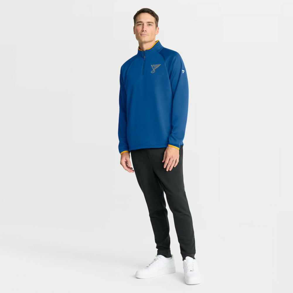 NHL St. Louis Blues Fanatics Authentic Pro Rink Raglan Quarter-Zip Pullover