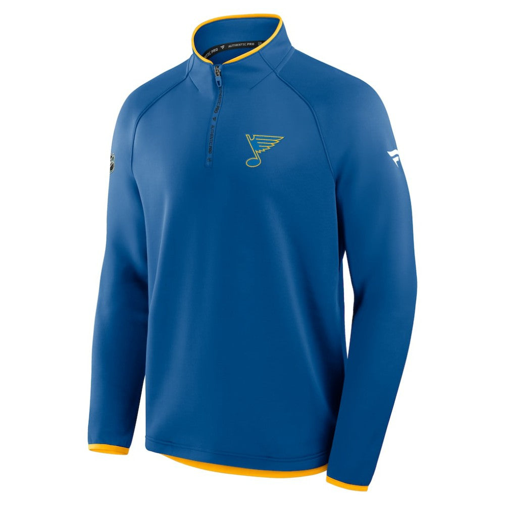 NHL St. Louis Blues Fanatics Authentic Pro Rink Raglan Quarter-Zip Pullover