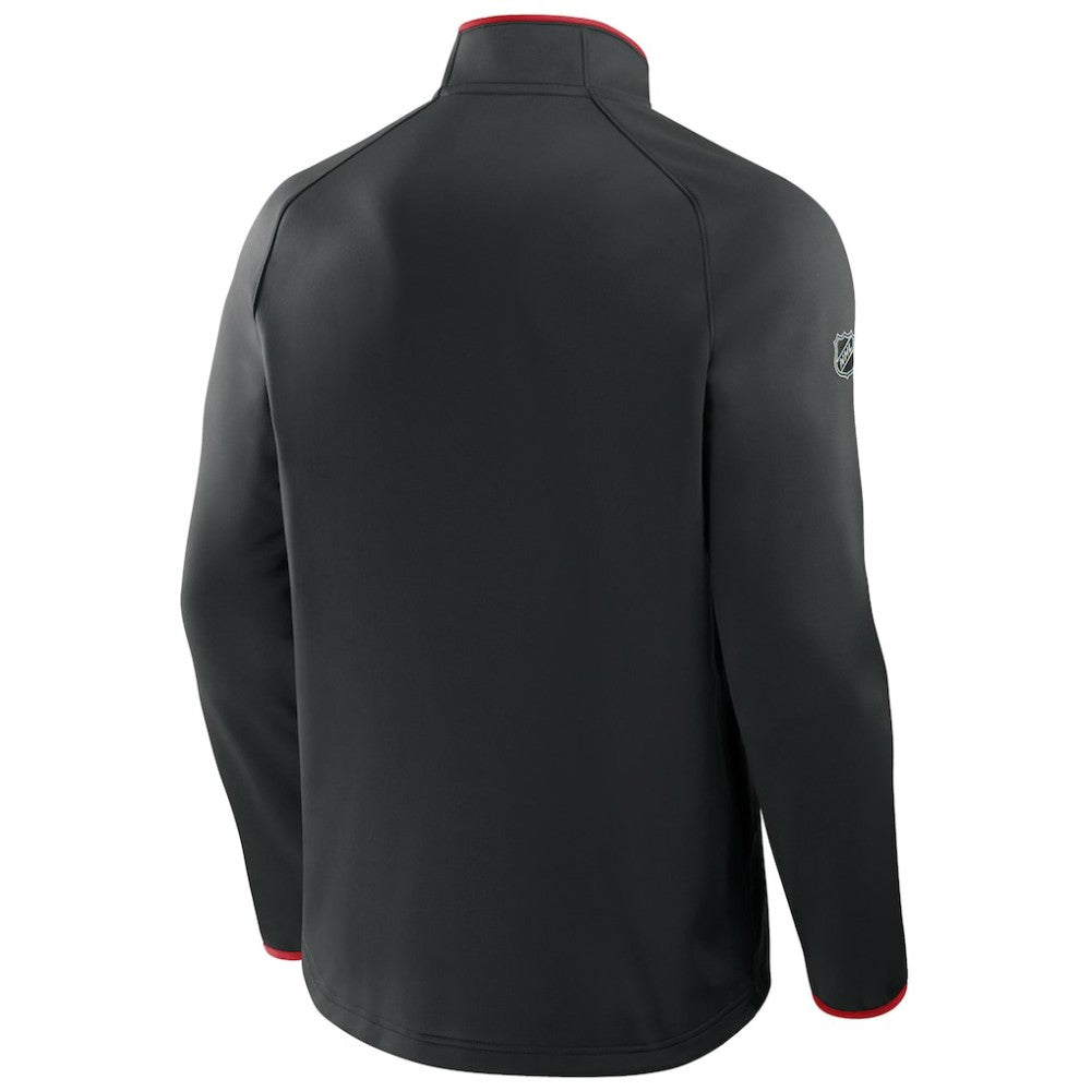 NHL Chicago Blackhawks Fanatics Authentic Pro Rink Raglan Quarter-Zip Pullover