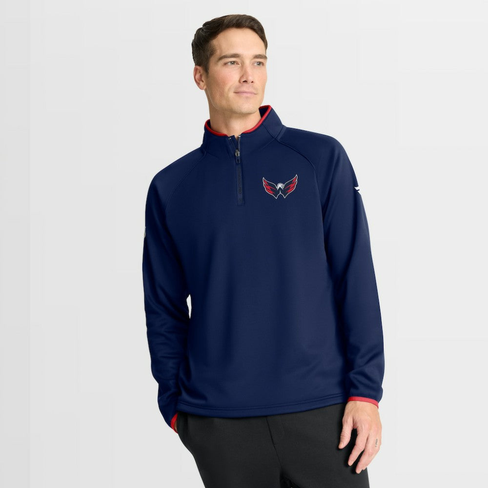 NHL Washington Capitals Fanatics Authentic Pro Rink Raglan Quarter-Zip Pullover