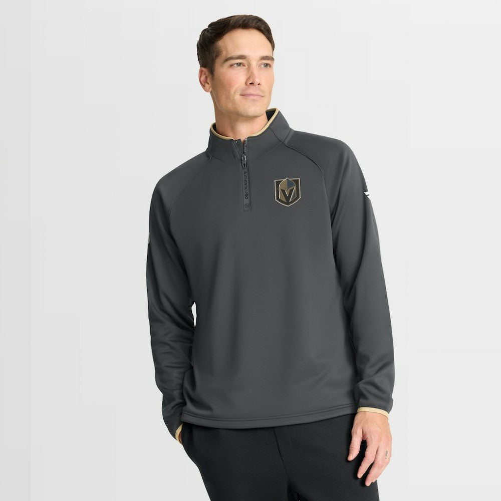 NHL Vegas Golden Knights Fanatics Authentic Pro Rink Raglan Quarter-Zip Pullover