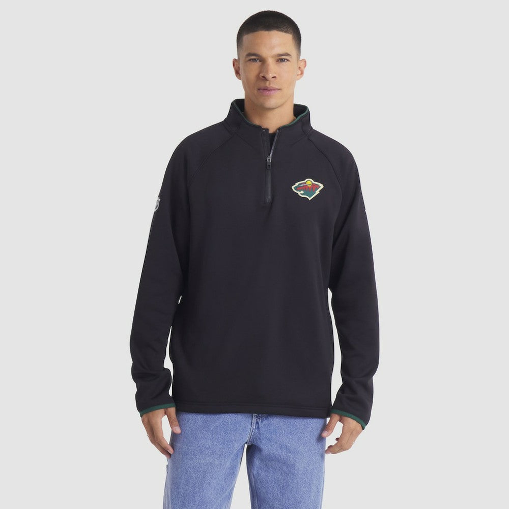 NHL Minnesota Wild Fanatics Authentic Pro Rink Raglan Quarter-Zip Pullover