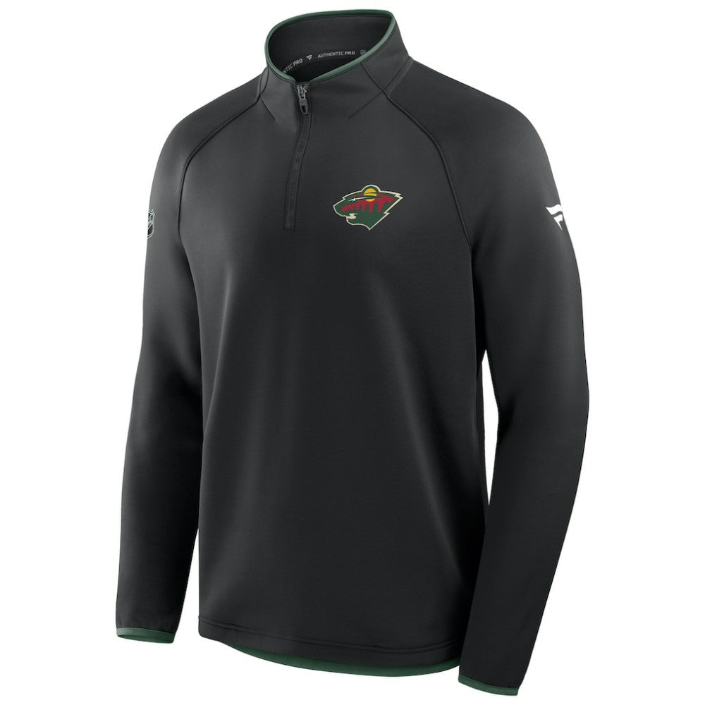 NHL Minnesota Wild Fanatics Authentic Pro Rink Raglan Quarter-Zip Pullover