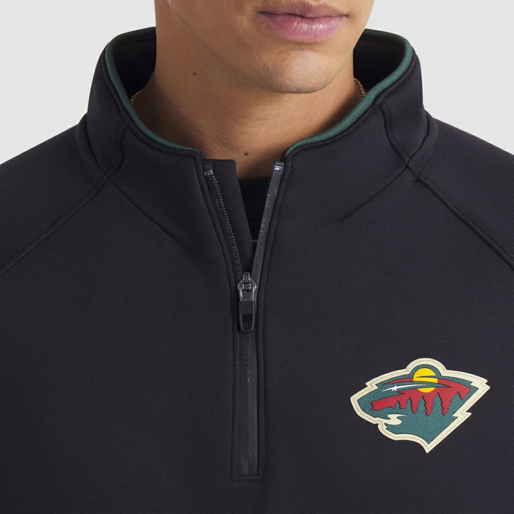 NHL Minnesota Wild Fanatics Authentic Pro Rink Raglan Quarter-Zip Pullover