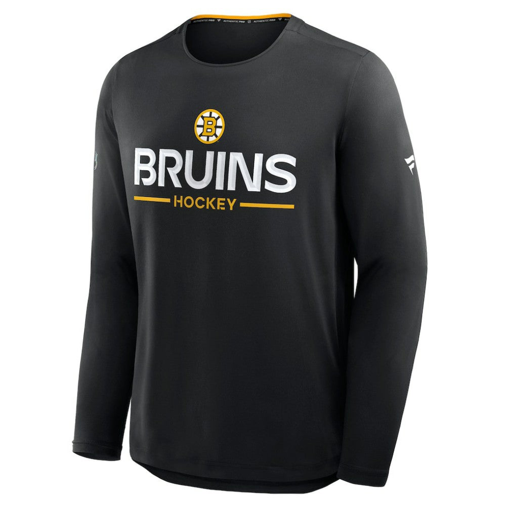 NHL Boston Bruins Fanatics Authentic Pro Rink Tech Long Sleeve T-Shirt