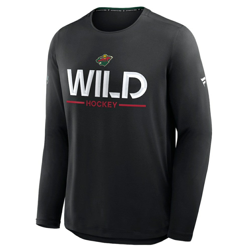 NHL Minnesota Wild Fanatics Authentic Pro Rink Tech Long Sleeve T-Shirt
