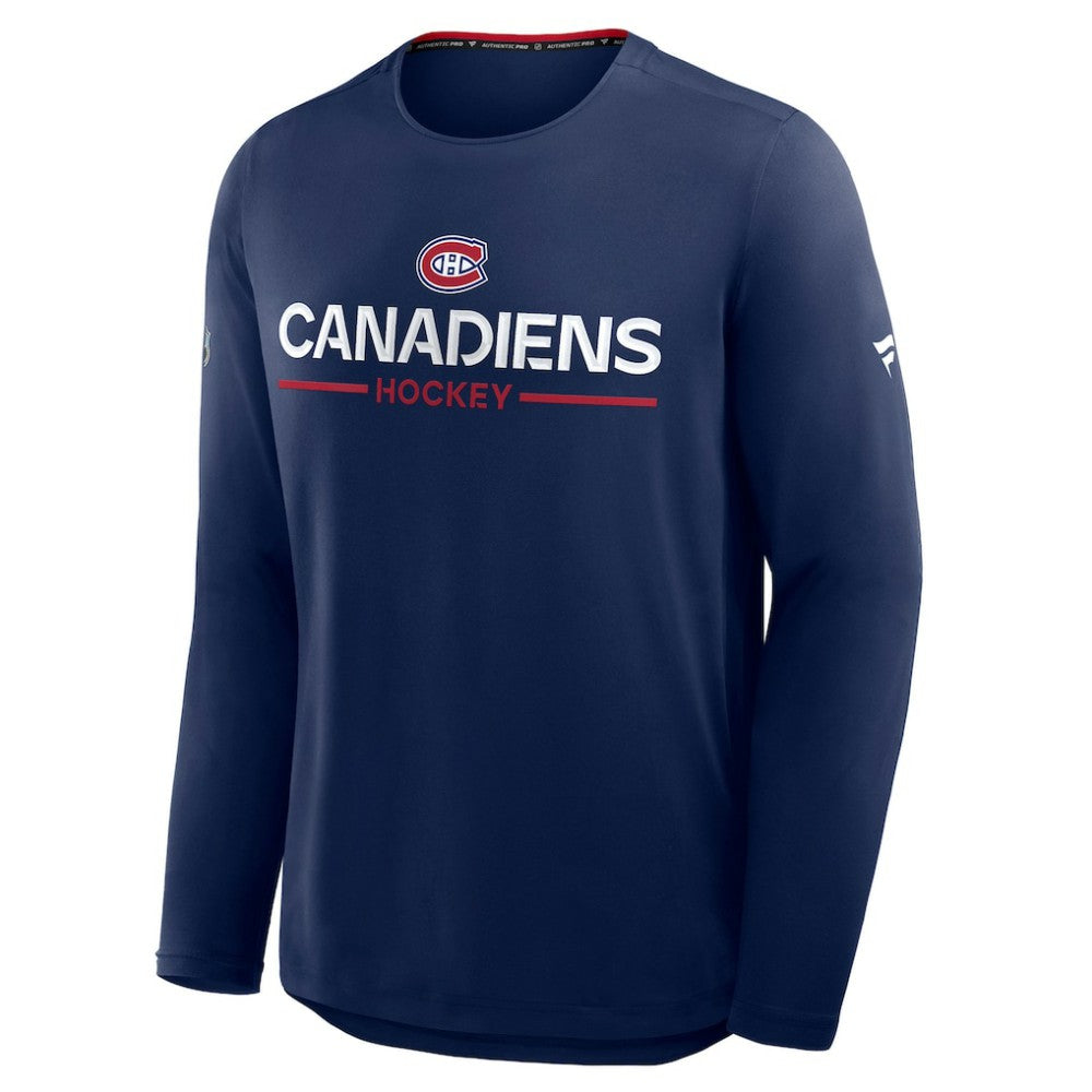NHL Montreal Canadiens Fanatics Authentic Pro Rink Tech Long Sleeve T-Shirt
