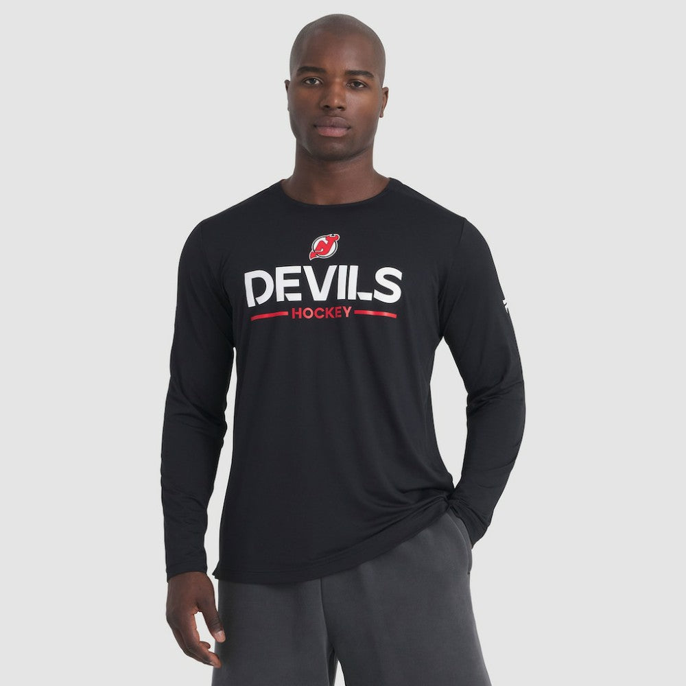 NHL New Jersey Devils Fanatics Authentic Pro Rink Tech Long Sleeve T-Shirt