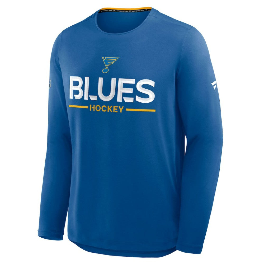 NHL St. Louis Blues Fanatics Authentic Pro Rink Tech Long Sleeve T-Shirt