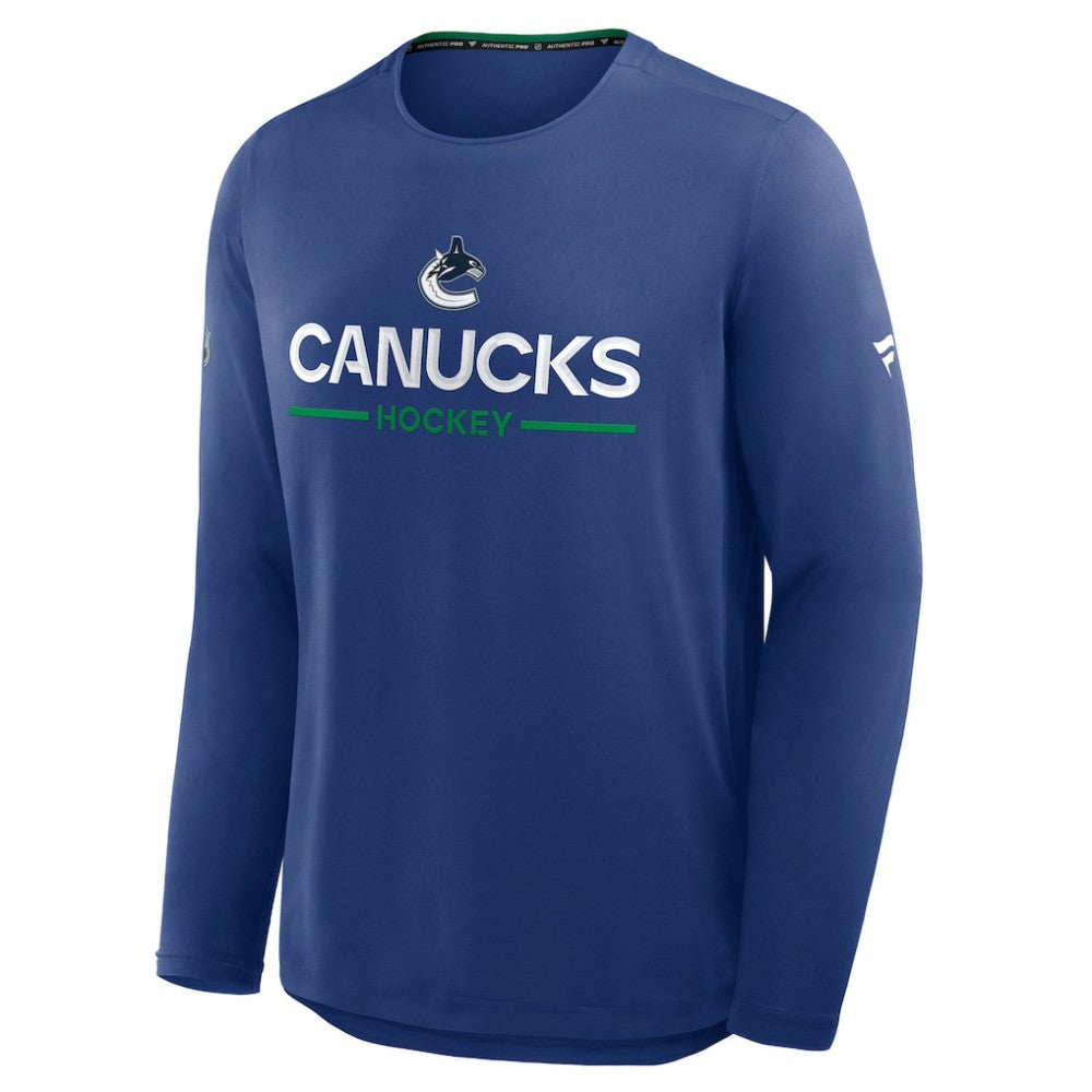 NHL Vancouver Canucks Fanatics Authentic Pro Rink Tech Long Sleeve T-Shirt