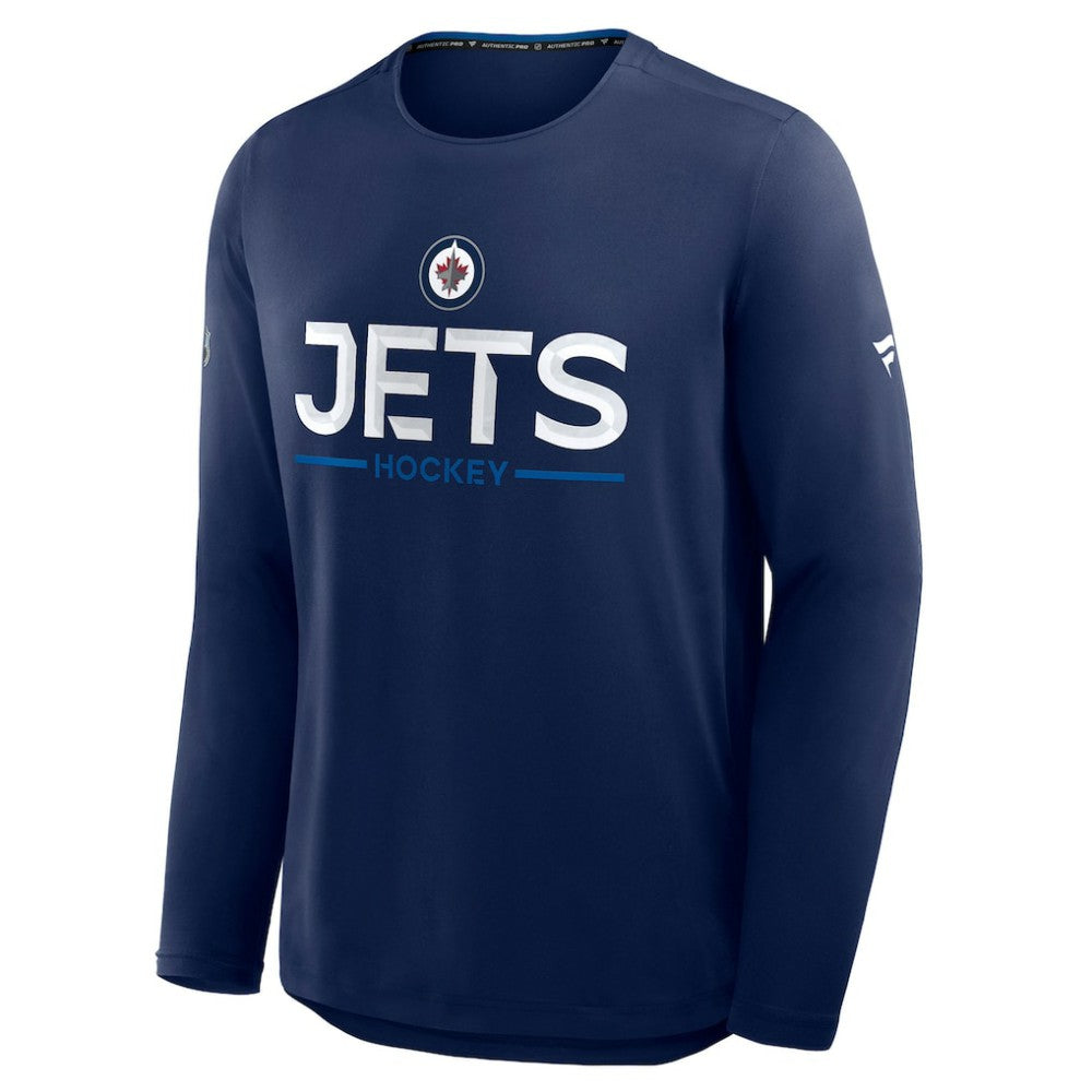 NHL Winnipeg Jets Fanatics Authentic Pro Rink Tech Long Sleeve T-Shirt