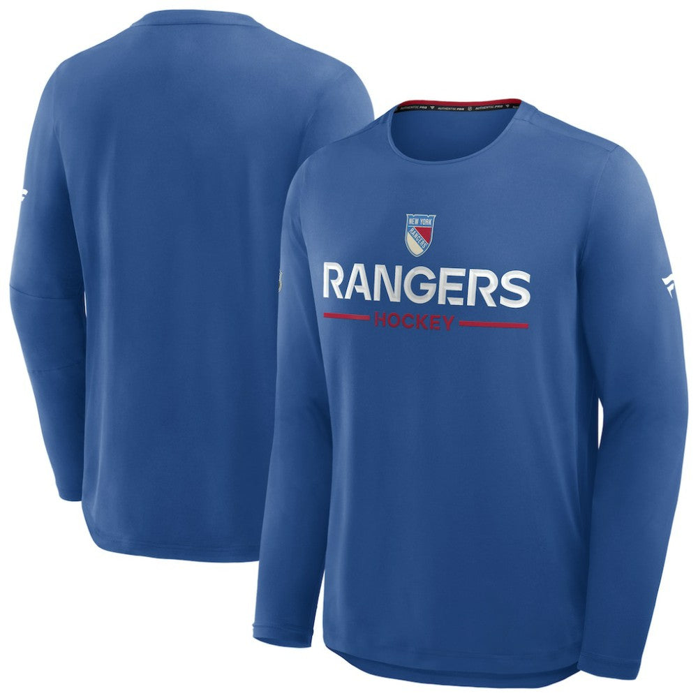NHL New York Rangers Fanatics Authentic Pro Rink Centennial Tech Long Sleeve T-Shirt